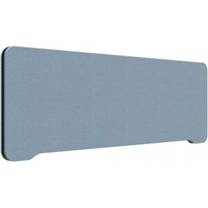 Lintex Tischtrennwand Edge, Farbe Blue Dolphin YA302 - Hellblau, Größe B80 x H40 cm, Leistenfarbe Schwarz