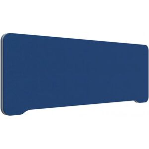 Lintex Tischtrennwand Edge, Farbe Reedfish YA309 - Blau, Größe B80 x H40 cm, Leistenfarbe Grau