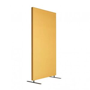 Abstracta Stellwand Soneo 30 - Komplettpaket mit schwarzen Standfüßen, Größe B100 x H170 cm, Stoffe Dox 52 - Mittelgrau