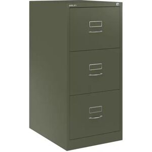 Hängeregisterschrank Bisley BS - Classic Front, 3 Schubladen, Farbe Olive Green