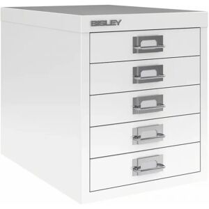 Bisley Standcontainer Multidrawer - 5 Schubladen, A4, Farbe Traffic White