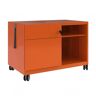 Rollcontainer Caddy - 80 cm, Farbe Bisley Orange, Modell Links