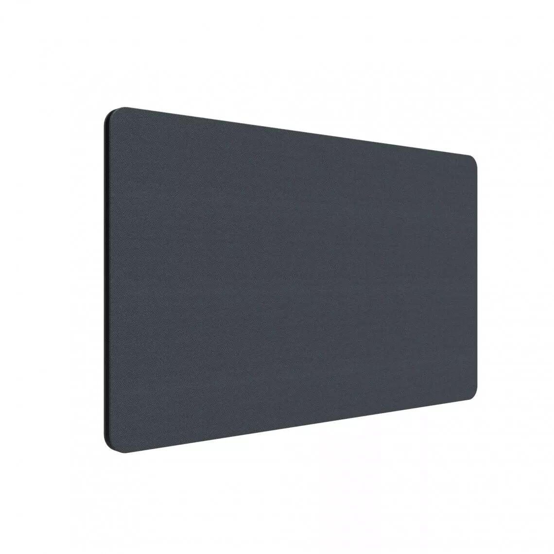 Lintex Tischtrennwand Edge, Farbe Stingray YA311 - Dunkelgrau, Größe B80 x H70 cm, Leistenfarbe Schwarz