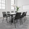 Generic Konferenztisch SET 8 Personen - Agenda + Ana 4340SR, Tischplatte Schwarz, Stol Black / Graphite / Grey