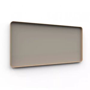 Lintex Glastafel Frame Wall, Farbe Cozy 450 - Nougat-braun, Ausführung Eichenrahmen, Größe B200 x H100 cm