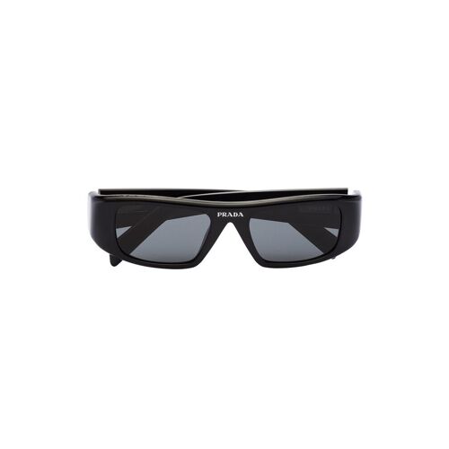 Prada Eyewear Eckige Sonnenbrille mit Logo – Schwarz Einheitsgröße Female