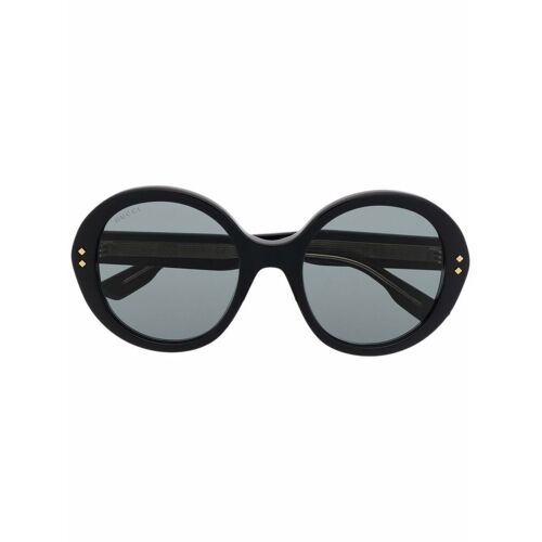 Gucci Eyewear Sonnenbrille mit rundem Gestell – Schwarz 54 Unisex