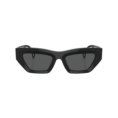 Versace Eyewear Eckige Sonnenbrille mit Logo-Prägung – Schwarz 53 Female