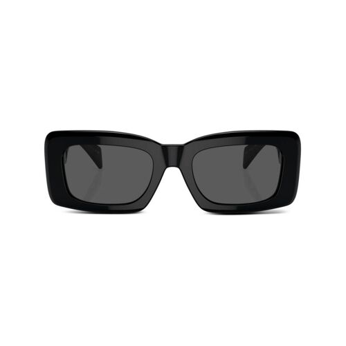 Versace Eyewear Eckige Sonnenbrille mit Greca-Detail – Schwarz 50/54 Unisex