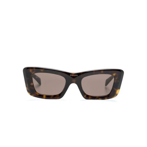 Prada Eyewear Eckige Sonnenbrille in Schildpattoptik – Braun 50 Unisex