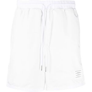 Thom Browne Joggingshorts mit Logo-Patch - Weiß 0/1/2/3/4/5 Male