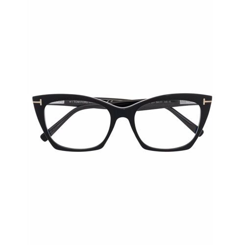 TOM FORD Eyewear Cat-Eye-Brille mit Logo – Schwarz 54 Unisex