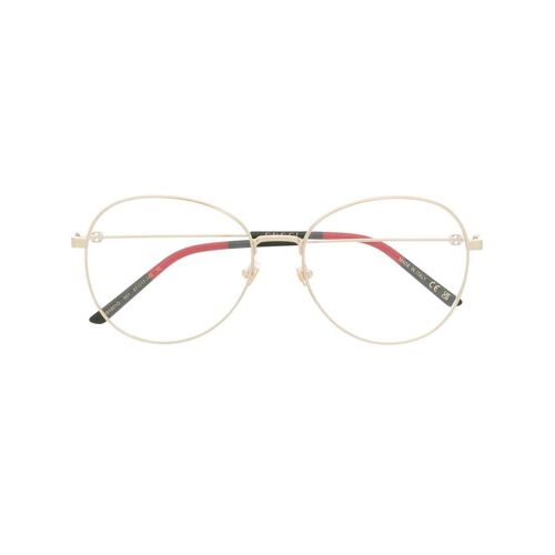 Gucci Eyewear Brille mit rundem Gestell – Gold 57 Female