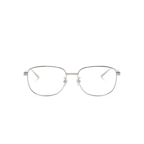 Gucci Eyewear Eckige Brille mit Logo-Prägung – Silber 57 Unisex