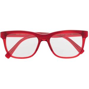 Dolce & Gabbana Kids Eckige Brille mit Logo - Rot One Size Unisex