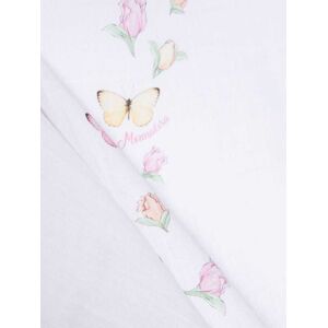 Monnalisa Decke mit Blumen-Print - Weiß One Size Unisex