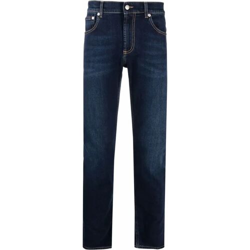 Alexander McQueen Skinny-Jeans mit Logo-Stickerei – Blau 44/46/48/50/52 Male