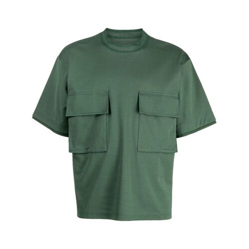 sacai T-Shirt mit Klappentasche - Grün 3/4 Male