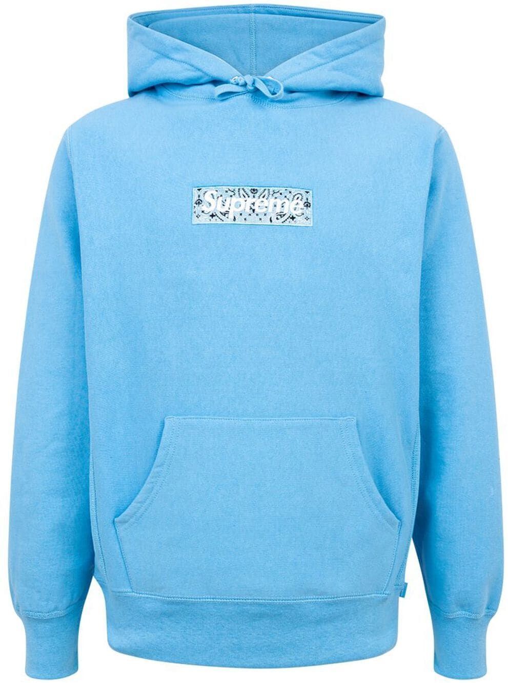 Supreme Hoodie mit Bandana-Logo - Blau M/L Male