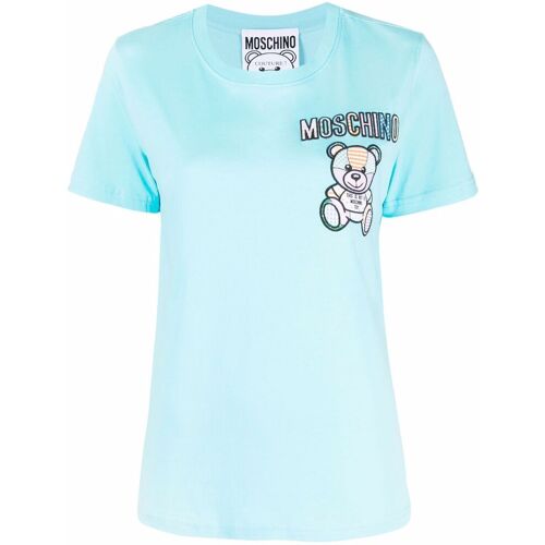 Moschino T-Shirt mit Teddybär - Blau 38 Female