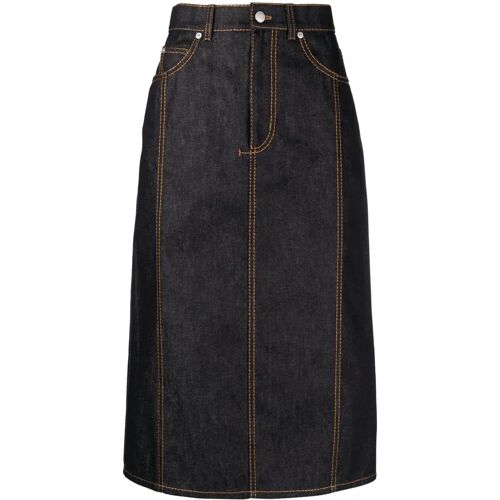 Alexander McQueen Rock mit Stickerei – Blau 40/42/38 Female