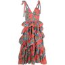 Ulla Johnson Candace Midikleid - Rot 2/6/4/8 Female