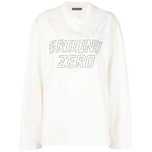 Ground Zero Langarmshirt mit Logo-Print - Weiß S/M Female
