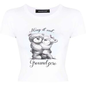 Ground Zero T-Shirt mit Slogan-Print - Weiß XS/S/M Female