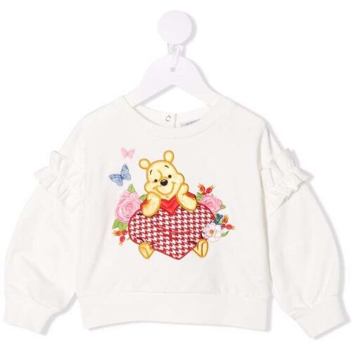 Monnalisa Winnie-the-Pooh embroidered sweatshirt – Weiß 12/18/24 Unisex