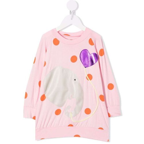 WAUW CAPOW by BANGBANG Ellen Sweatshirtkleid mit Polka Dots – Rosa 9/12 M./12/18 M. Unisex