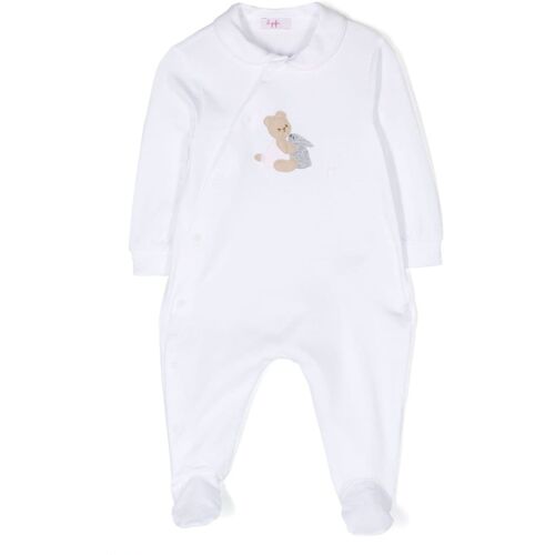 Il Gufo Strampler mit Teddy-Print - Weiß 1/6/3 Unisex