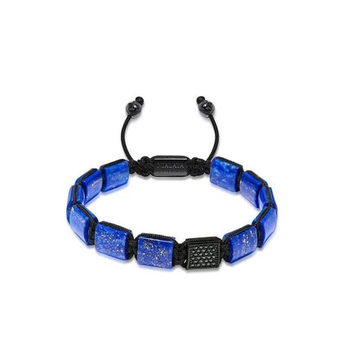 Nialaya Jewelry Armband mit Lapislazuli – Schwarz XS/S/M/L/XL/XXL Male