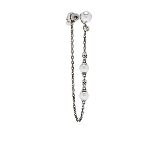 Alexander McQueen Hängeohrringe mit Perlen – Silber Einheitsgröße Female