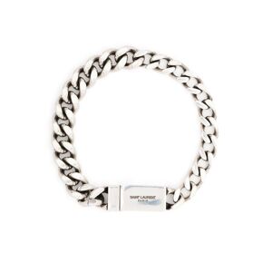 Saint Laurent Kettenarmband mit Logo-Gravur - Silber L/M Male