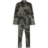Desmond & Dempsey Pyjama mit Tiere-Print - Grün S/M Male