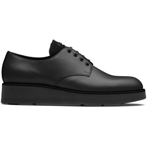 Prada Derby-Schuhe mit gebürstetem Effekt – Schwarz 6/6.5/7/8 Male