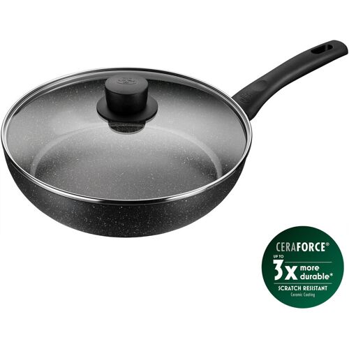 Zwilling BALLARINI Vipiteno Schmorpfanne mit Deckel, 28 cm, Aluminium, Keramische Antihaftbeschichtung