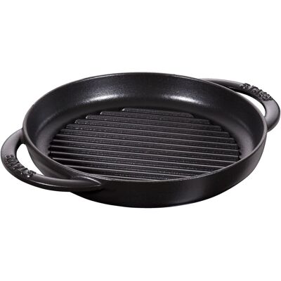 Zwilling Staub Grill Pans Pure Grill 23 cm, rund, Schwarz, Gusseisen Zwilling Staub Grill Pans Pure Grill 23 cm, rund, Schwarz, Gusseisen