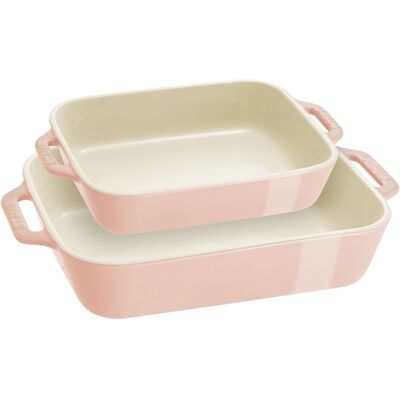 Staub Keramik-Backofen-Set - Pastellrosa - Ofenform-Set Staub Keramik-Backofen-Set - Pastellrosa - Ofenform-Set