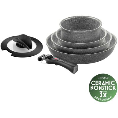 Zwilling BALLARINI Torre Bratpfannenset, 6-tlg, Aluminium, Keramische Antihaftbeschichtung Zwilling BALLARINI Torre Bratpfannenset, 6-tlg, Aluminium, Keramische Antihaftbeschichtung