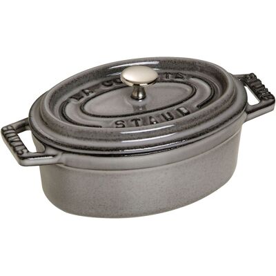 Zwilling Staub La Cocotte Mini Cocotte 11 cm, oval, Graphit-Grau, Gusseisen Zwilling Staub La Cocotte Mini Cocotte 11 cm, oval, Graphit-Grau, Gusseisen