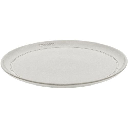 Zwilling Staub Dining Line Teller flach 26 cm, Keramik, Weisser Trüffel