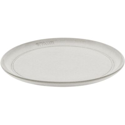 Zwilling Staub Dining Line Teller flach 22 cm, rund, Weisser Trüffel, Keramik Zwilling Staub Dining Line Teller flach 22 cm, rund, Weisser Trüffel, Keramik