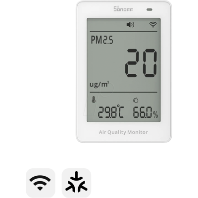 SONOFF SON SAWF-07P - Luftqualitätsmonitor, WLAN, Matter SONOFF SON SAWF-07P - Luftqualitätsmonitor, WLAN, Matter