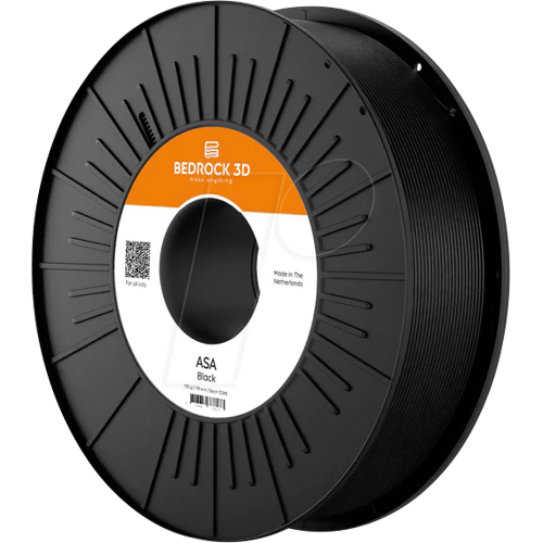BEDROCK 3D 24160 - Filament, ASN, schwarz, 1,75 mm, 750 g