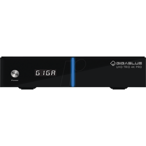 GIGABLUE GBL UHD-GB/007 - Receiver, SAT, 1x DVB-S2x, 1x DVB-C/T2 Tuner, 4K + W-LAN