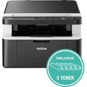 Brother BRO DCP1612WVB - Laserdrucker, Multifunktion, mono, WLAN, 20 S/min, inkl. UHG