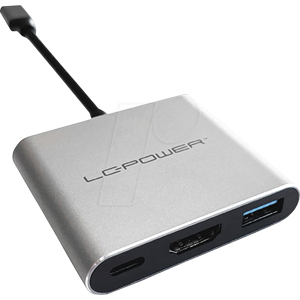 LC POWER LC-HUB-C-M-4-V2 - USB 3.0 3 Port Hub, 1x USB-A, 1x USB-C, 1x HDMI LC POWER LC-HUB-C-M-4-V2 - USB 3.0 3 Port Hub, 1x USB-A, 1x USB-C, 1x HDMI