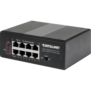Intellinet INT 561624 - Switch, 8-Port, Gigabit Ethernet, PoE+ Intellinet INT 561624 - Switch, 8-Port, Gigabit Ethernet, PoE+