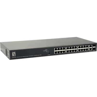 LEVELONE GEP2651 - Switch, 26-Port, Gigabit Ethernet, 24x PoE, 2x SFP/RJ45 LEVELONE GEP2651 - Switch, 26-Port, Gigabit Ethernet, 24x PoE, 2x SFP/RJ45